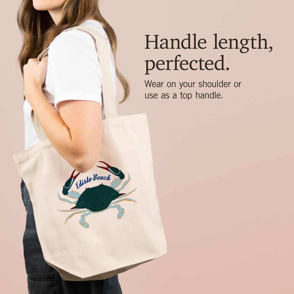 Edisto Beach, South Carolina, Blue Crab, Vector Style,, Tote Bag Totes Lantern Press 