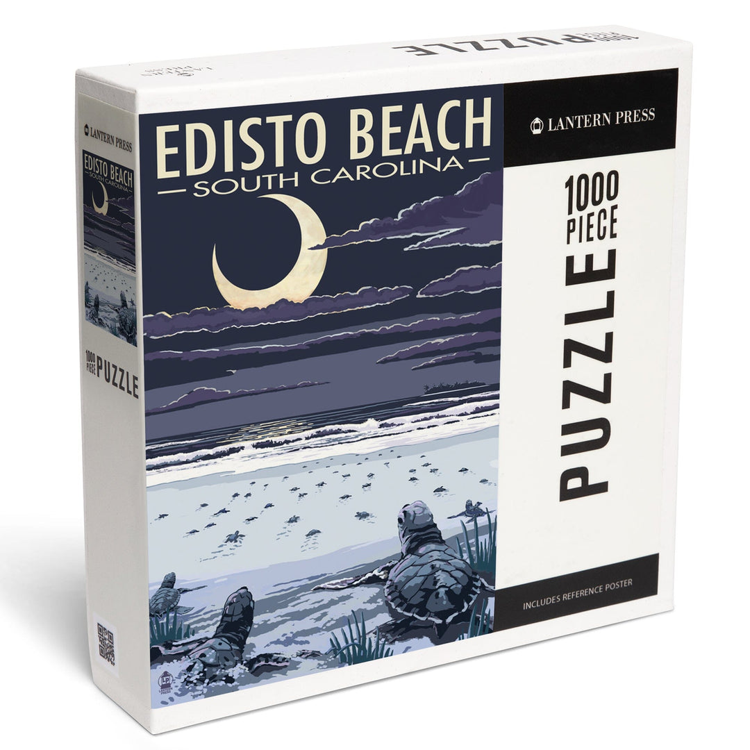 Edisto Beach, South Carolina, Sea Turtles Hatching, Jigsaw Puzzle Puzzle Lantern Press 