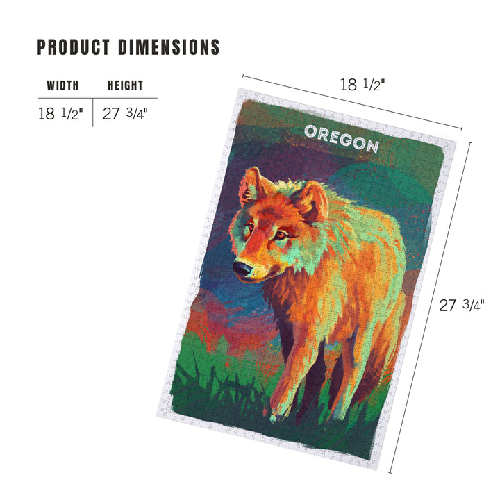 Oregon, Vivid, Gray Wolf, 1000 Piece Jigsaw Puzzle