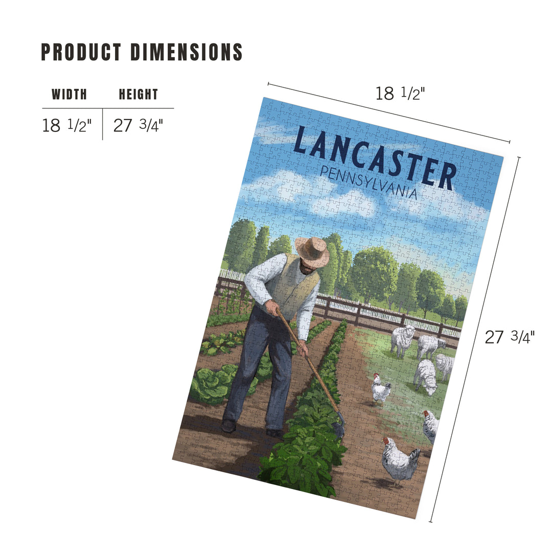 Lancaster, Pennsylvania, Farm Scene, Jigsaw Puzzle