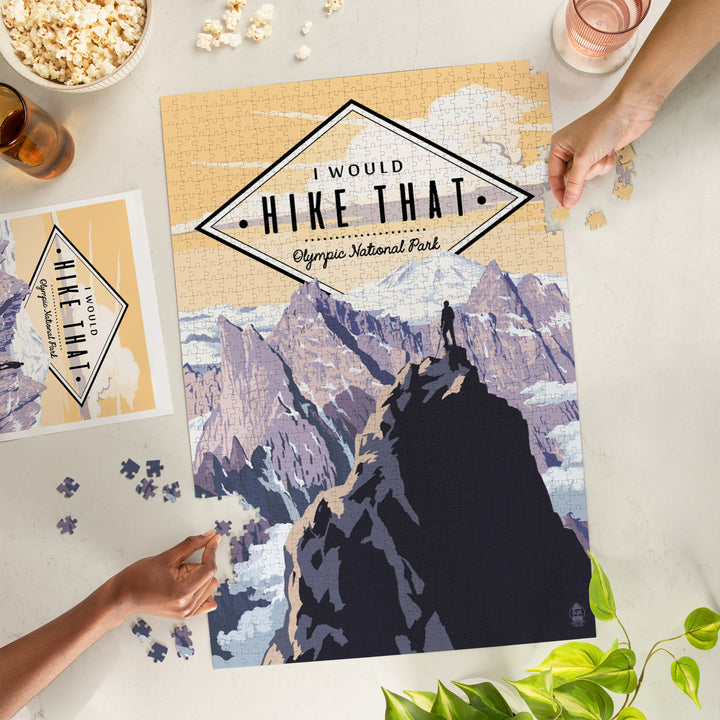 I Would Hike That, Olympic National Park, Washington, Mountain Peaks, Jigsaw Puzzle
