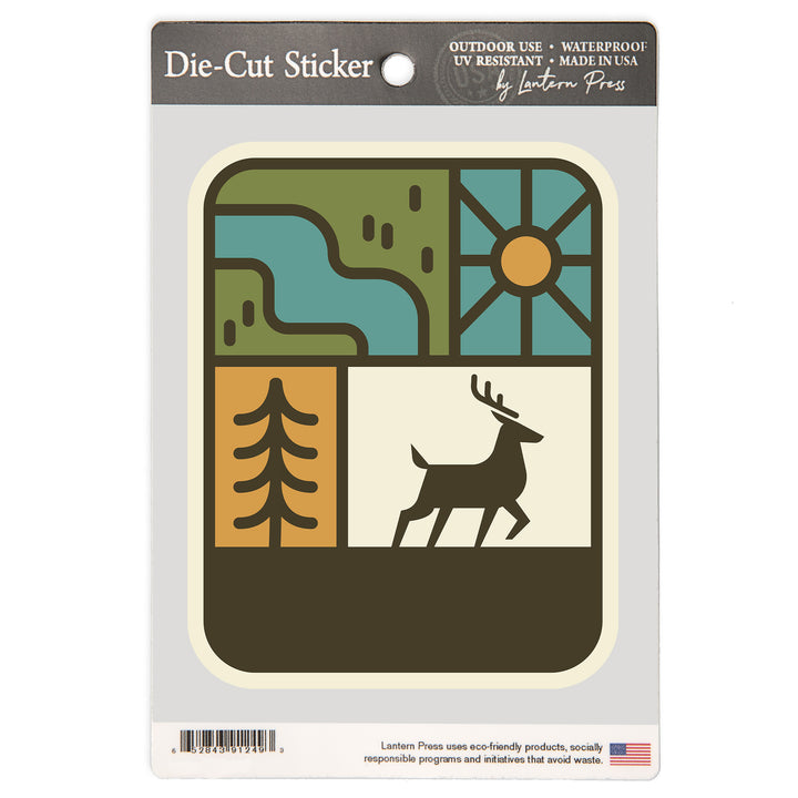 Simple Vector, Whitetail Deer, Vinyl Sticker