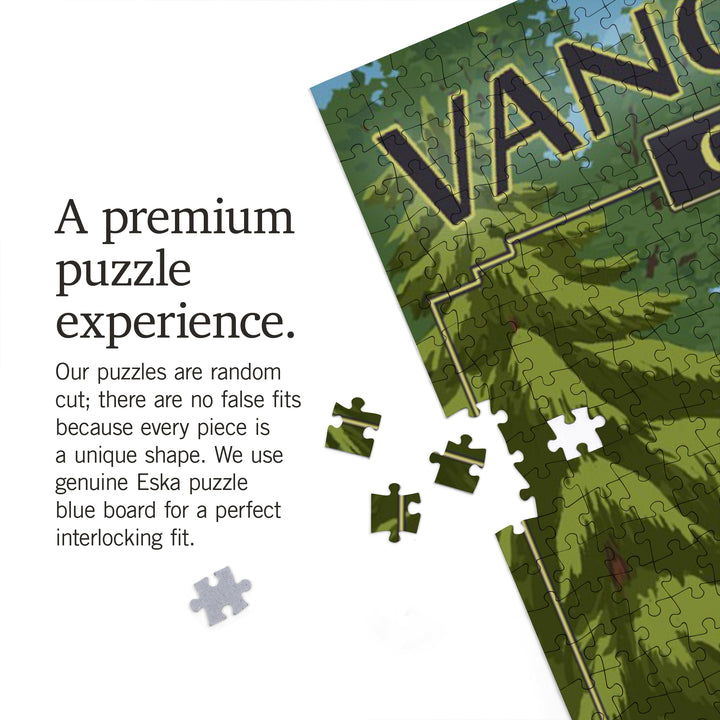 Vancouver, Canada, Black Bears and Stream, 1000 Piece Jigsaw Puzzle