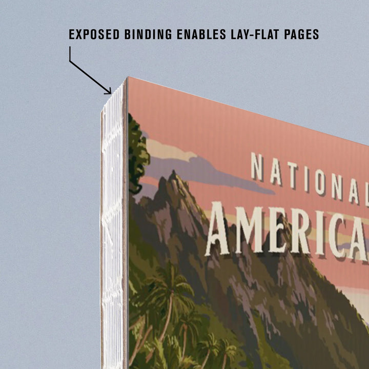 Lined 6x9 Journal, National Park of American Samoa, Painterly National Park Series, Lay Flat, 193 Pages, FSC paper