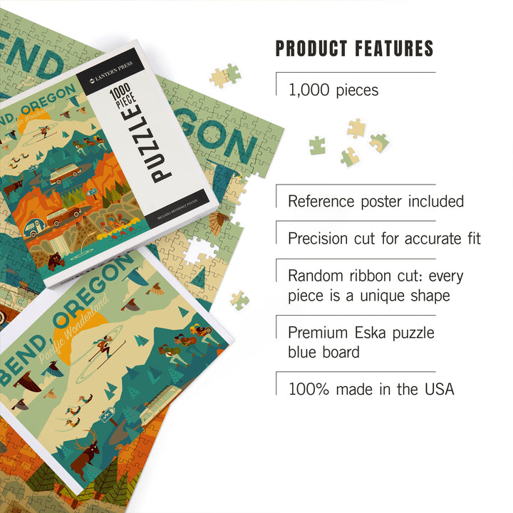 Bend, Oregon, Pacific Wonderland, Geometric, 1000 Piece Jigsaw Puzzle