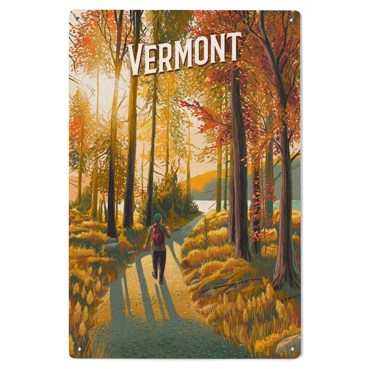 Vermont, Walk in the Woods, Day Hike wood signs and postcards