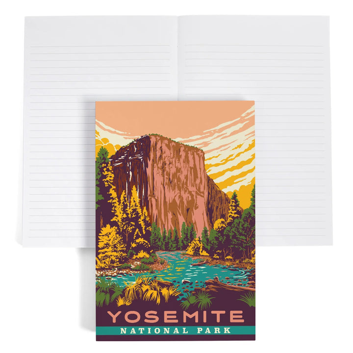 Lined 6x9 Journal, Yosemite National Park, California, Explorer Series, Lay Flat, 193 Pages, FSC paper