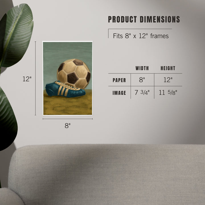 Soccer Ball and Cleat, Oil Painting, Art & Giclee Prints