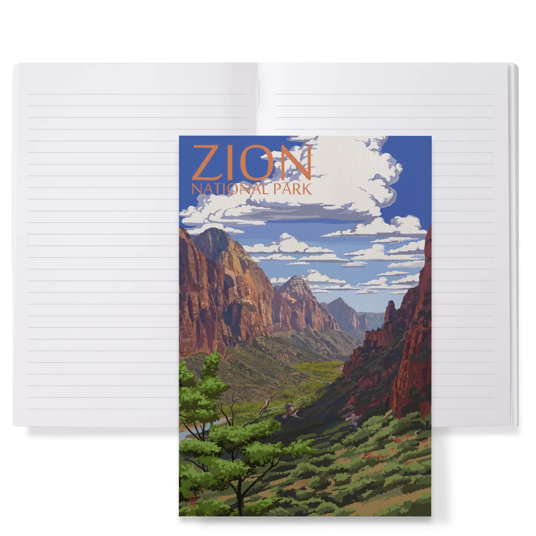 Lined 6x9 Journal, Zion National Park, Utah, Lay Flat, 193 Pages, FSC paper