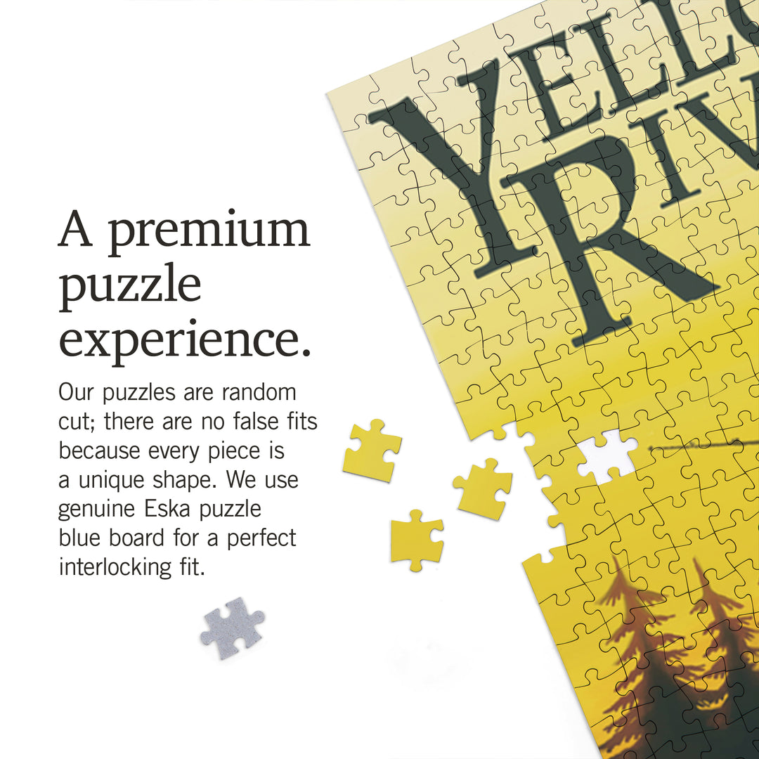 Yellowstone River, Montana, Fly Fishing Scene, Jigsaw Puzzle