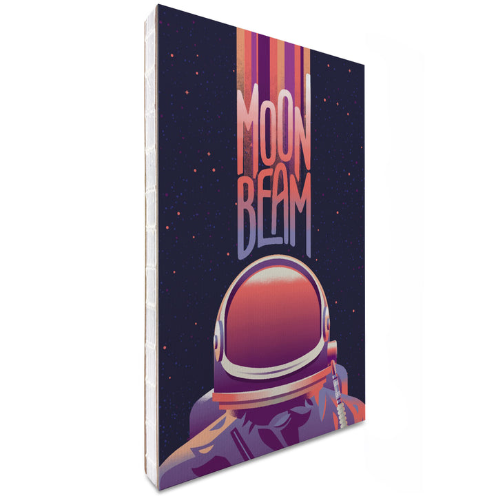 Lined 6x9 Journal, Spacethusiasm Collection, Astronaut, Moon Beam, Lay Flat, 193 Pages, FSC paper