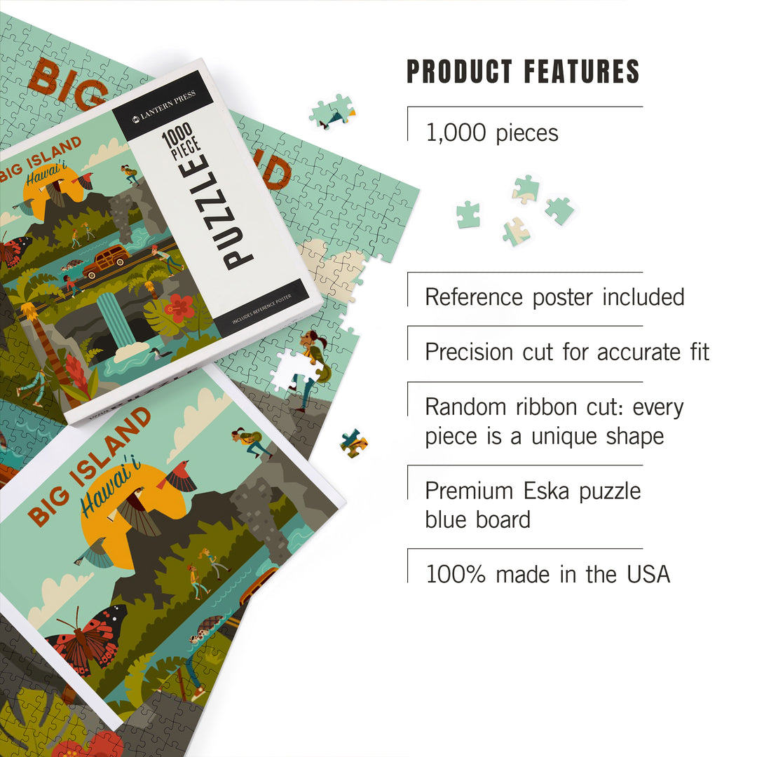 Big Island, Hawaii, Geometric Series, 1000 Piece Jigsaw Puzzle