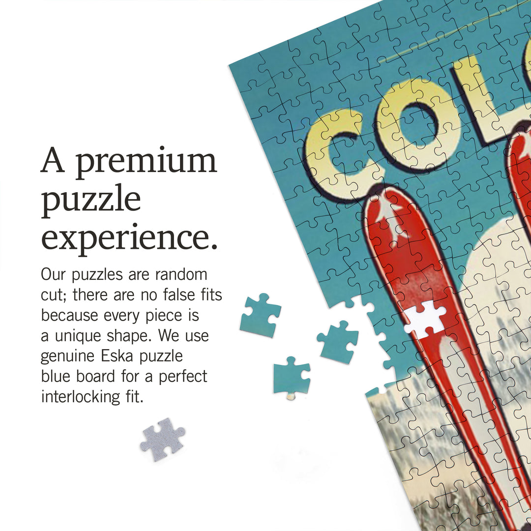 Steamboat Springs, Colorado, Woman Skier Mountain View, Ski Aspen, 1000 Piece Jigsaw Puzzle