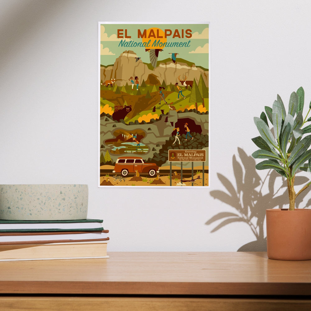 El Malpais, National Monument, Geometric, Art & Giclee Prints Art Lantern Press 