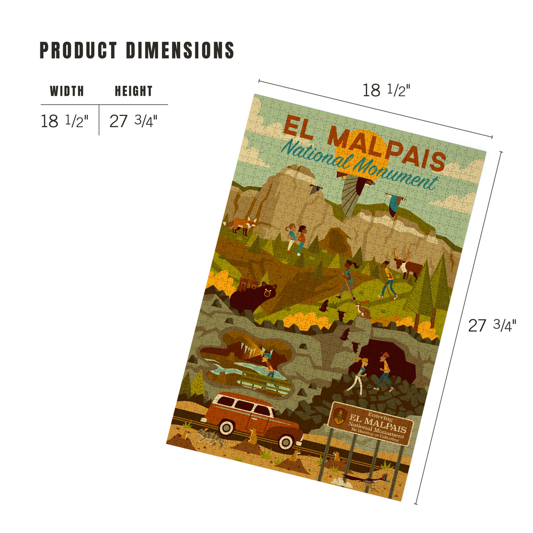 El Malpais, National Monument, Geometric, Jigsaw Puzzle Puzzle Lantern Press 