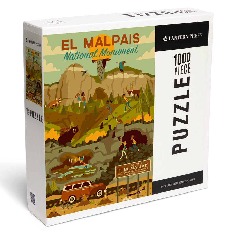 El Malpais, National Monument, Geometric, Jigsaw Puzzle Puzzle Lantern Press 