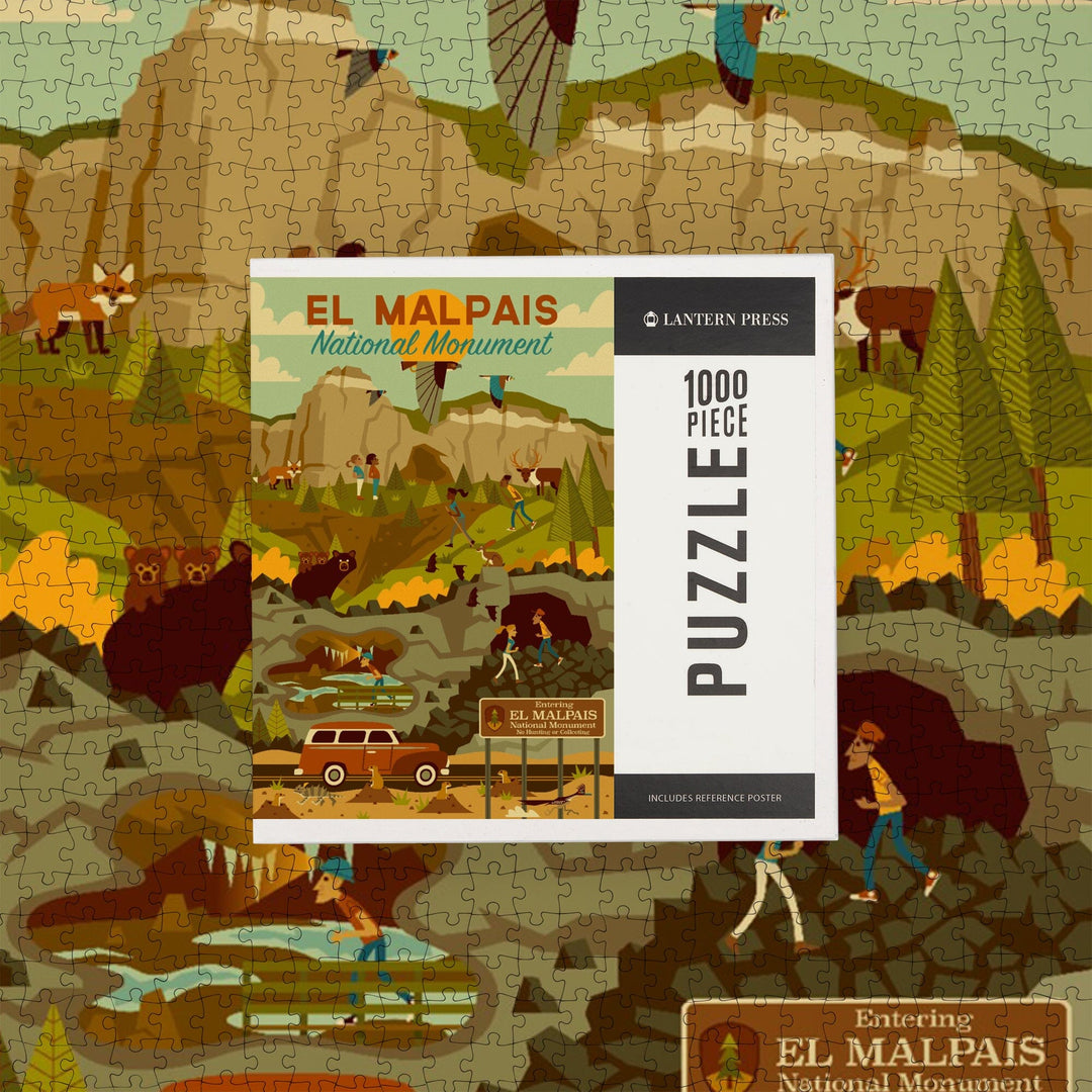 El Malpais, National Monument, Geometric, Jigsaw Puzzle Puzzle Lantern Press 
