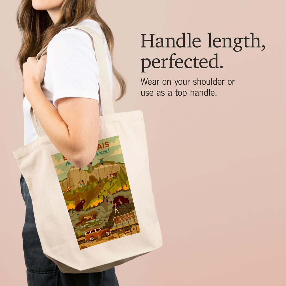 El Malpais, National Monument, Geometric, Tote Bag Totes Lantern Press 