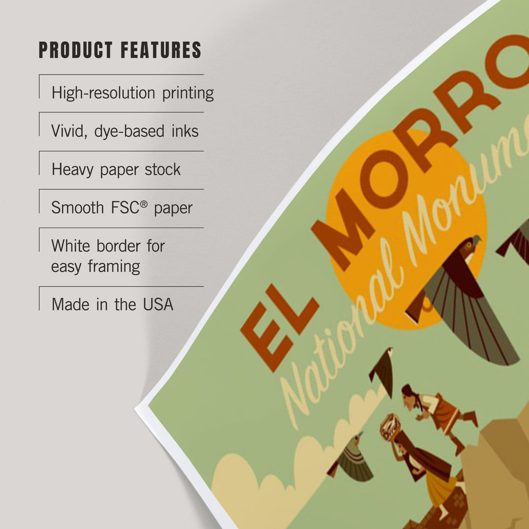 El Morro National Monument, New Mexico, Geometric, Art & Giclee Prints Art Lantern Press 