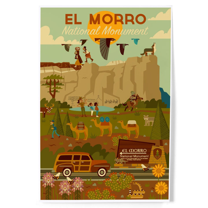 El Morro National Monument, New Mexico, Geometric, Art & Giclee Prints Art Lantern Press 