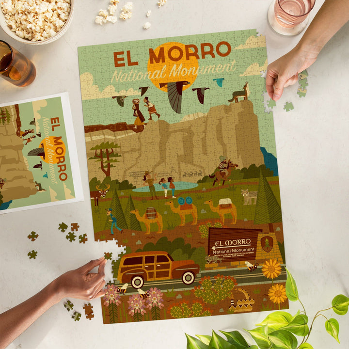 El Morro National Monument, New Mexico, Geometric, Jigsaw Puzzle Puzzle Lantern Press 