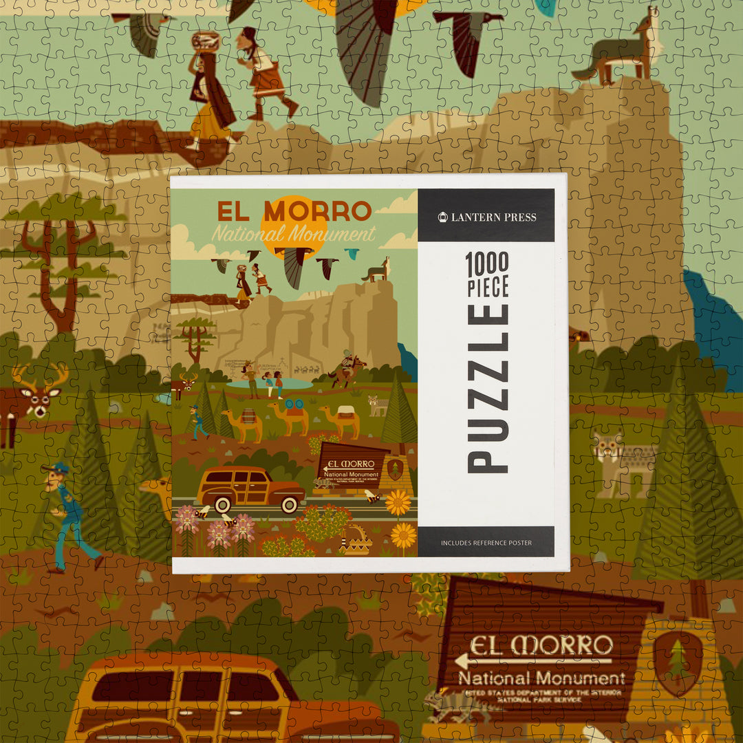 El Morro National Monument, New Mexico, Geometric, Jigsaw Puzzle Puzzle Lantern Press 