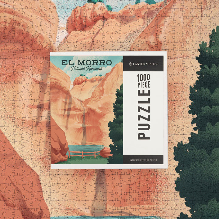 El Morro National Monument, New Mexico, The Pool, Litho, Jigsaw Puzzle Puzzle Lantern Press 