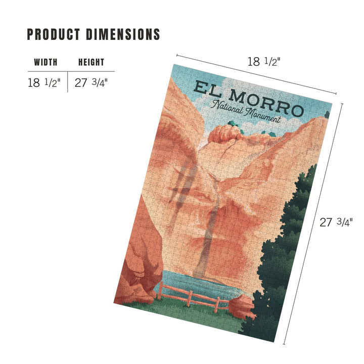 El Morro National Monument, New Mexico, The Pool, Litho, Jigsaw Puzzle Puzzle Lantern Press 