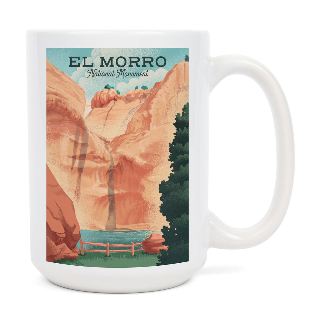El Morro National Monument, New Mexico, The Pool, Litho, Lantern Press Artwork, Ceramic Mug Mugs Lantern Press 