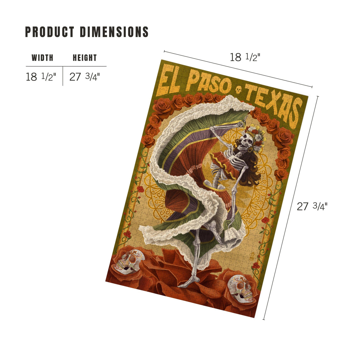 El Paso, Texas, Day of the Dead Dancer, Jigsaw Puzzle Puzzle Lantern Press 