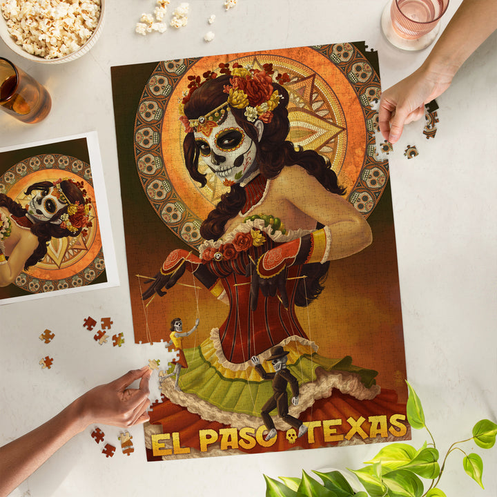 El Paso, Texas, Day of the Dead Marionettes, Jigsaw Puzzle Puzzle Lantern Press 