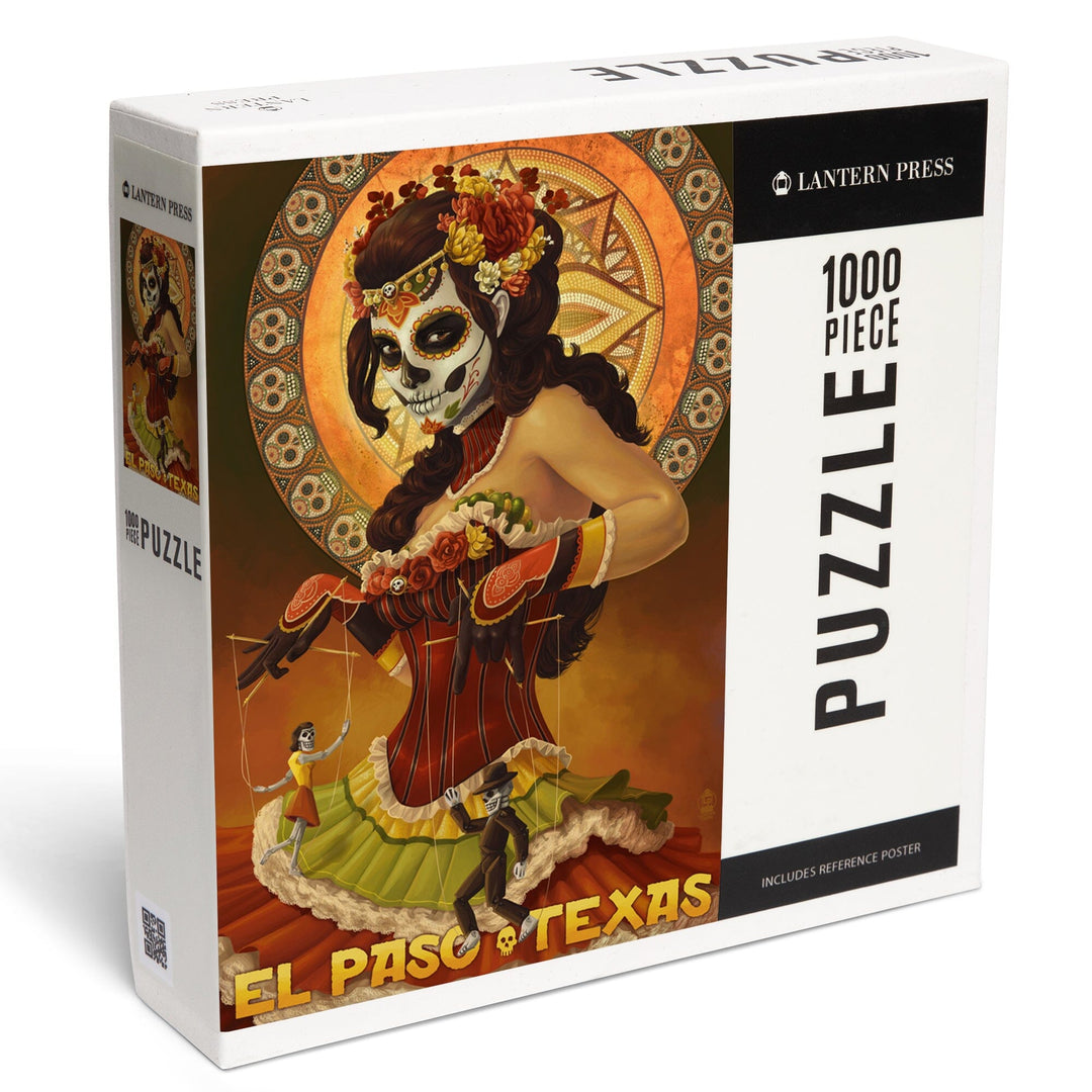 El Paso, Texas, Day of the Dead Marionettes, Jigsaw Puzzle - Lantern Press