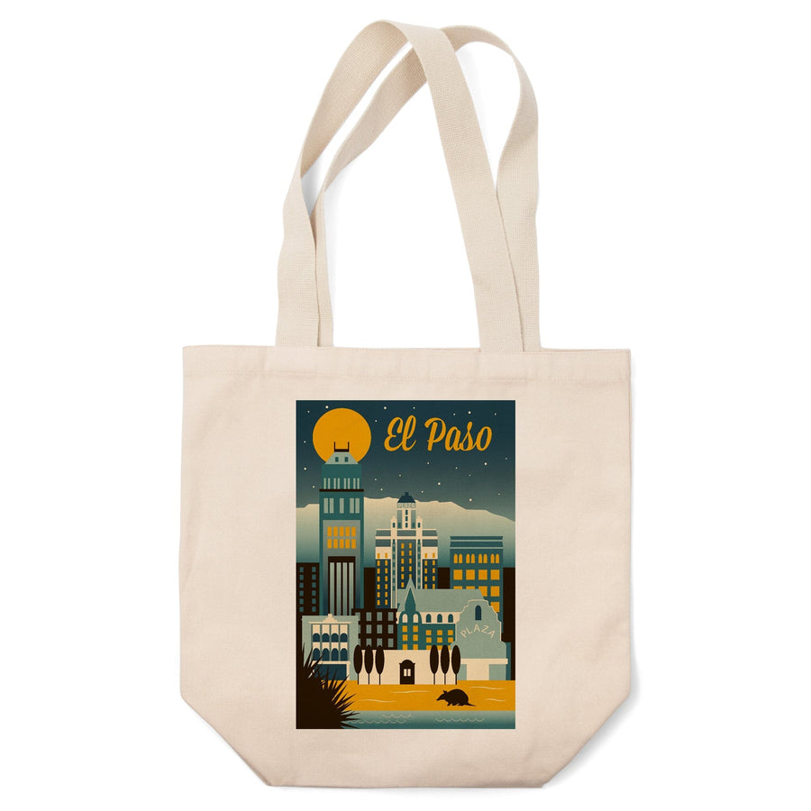 El Paso, Texas, Retro Skyline Series, Tote Bag Totes Lantern Press 