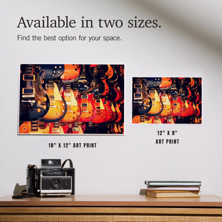 Electric Guitars on Wall, Art & Giclee Prints - Lantern Press