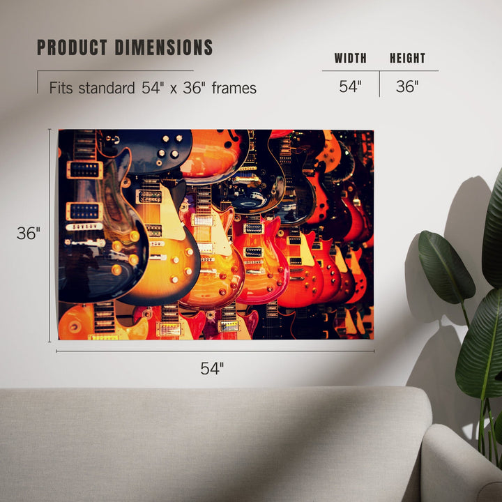 Electric Guitars on Wall, Art & Giclee Prints - Lantern Press