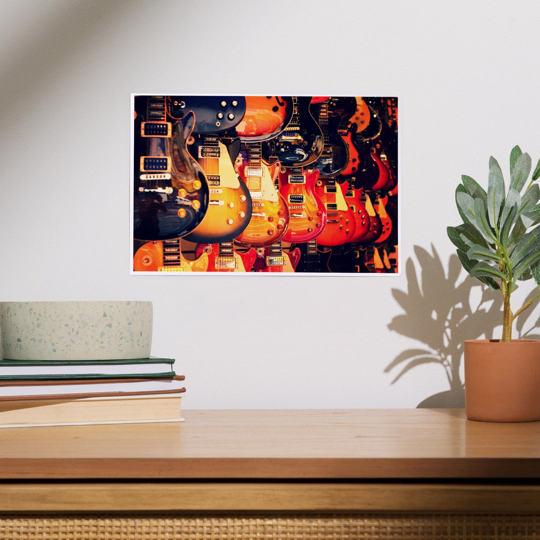 Electric Guitars on Wall, Art & Giclee Prints - Lantern Press