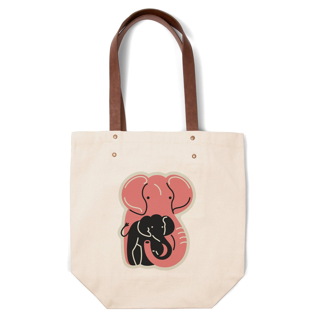 Elephant, Animal Families Collection, Contour, Lantern Press Artwork, Accessory Go Bag - Lantern Press