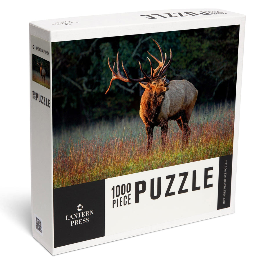 Elk Calling, Jigsaw Puzzle Puzzle Lantern Press 