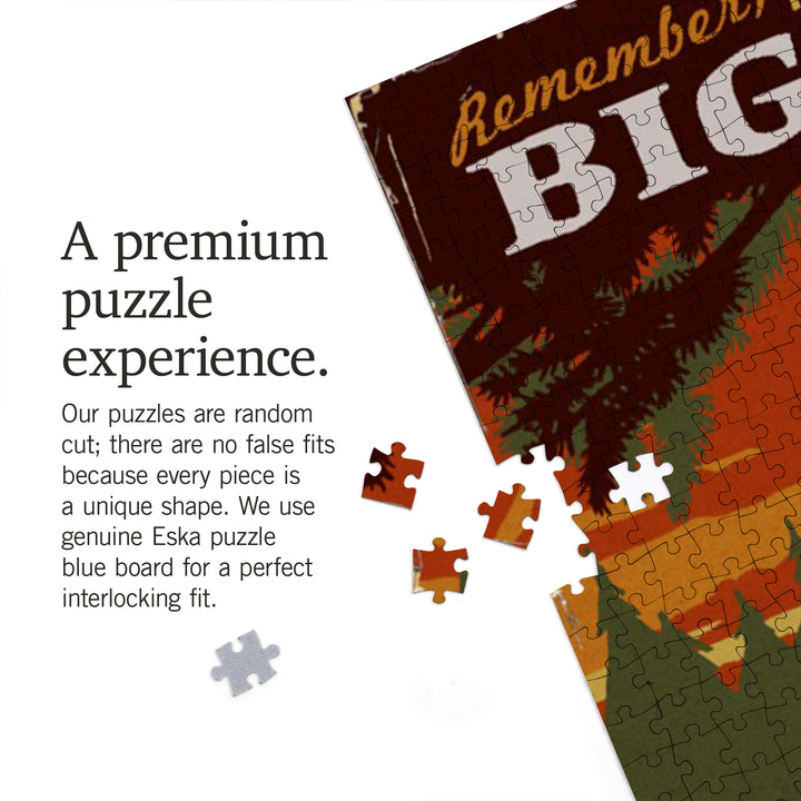 Ellijay, Georgia, Blue Ridge Mountains, Home of Bigfoot, Jigsaw Puzzle Puzzle Lantern Press 