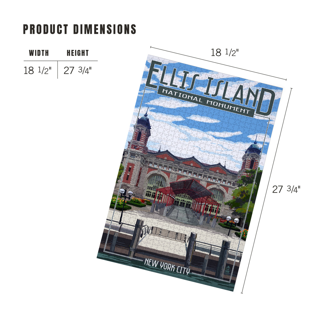 Ellis Island National Monument, New York City, Building Exterior, Jigsaw Puzzle Puzzle Lantern Press 