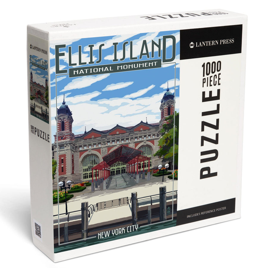 Ellis Island National Monument, New York City, Building Exterior, Jigsaw Puzzle Puzzle Lantern Press 