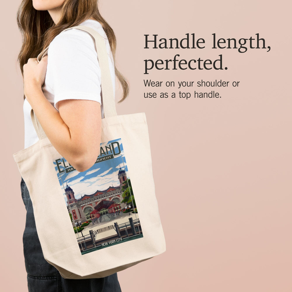 Ellis Island National Monument, New York City, Building Exterior, Tote Bag Totes Lantern Press 