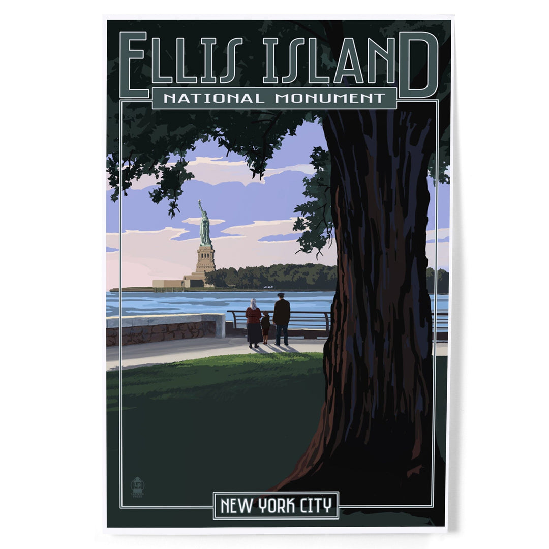 Ellis Island National Monument, New York City, Statue of Liberty, Art & Giclee Prints Art Lantern Press 