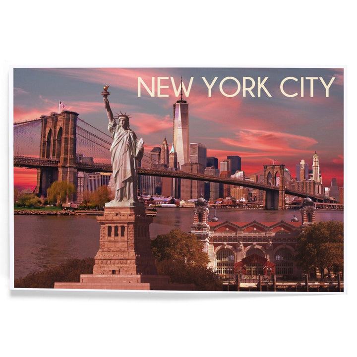 Ellis Island National Monument, New York City, Statue of Liberty, Art & Giclee Prints Art Lantern Press 