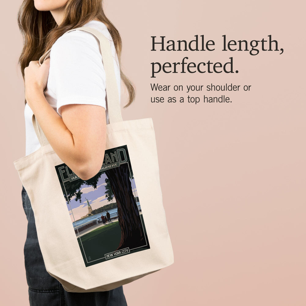 Ellis Island National Monument, New York City, Statue of Liberty, Tote Bag Totes Lantern Press 