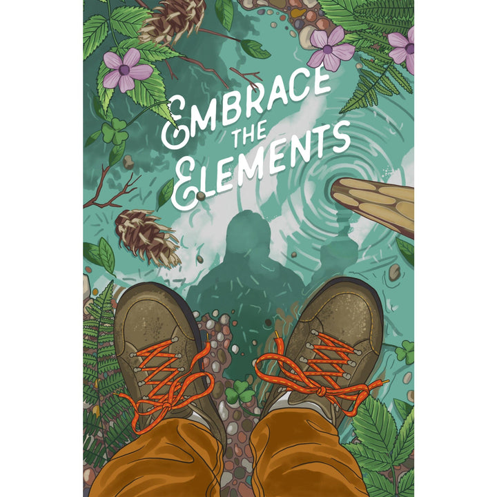 Embrace the Elements, Hiking, Stretched Canvas Canvas Lantern Press 