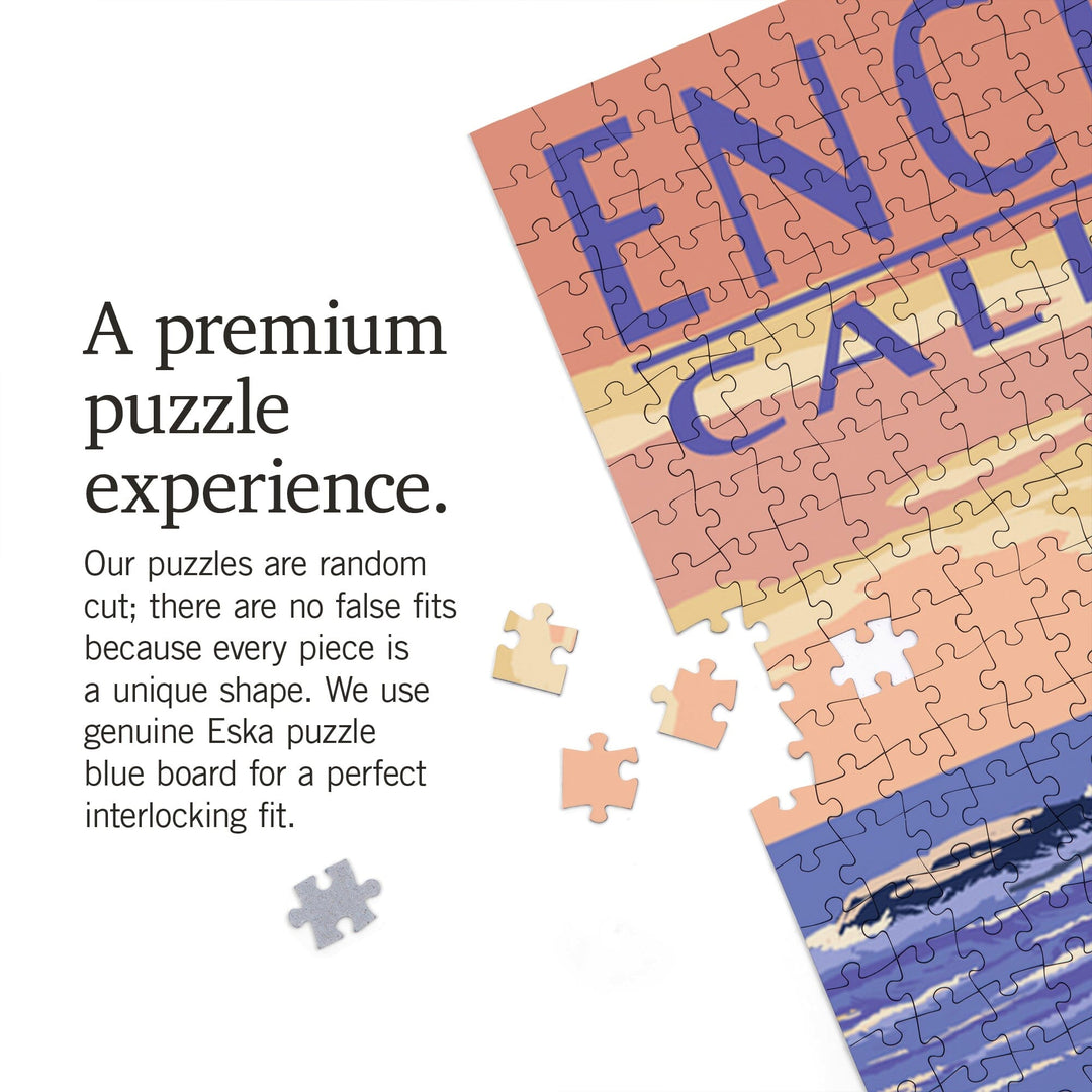 Encinitas, California, Woody on Beach, Jigsaw Puzzle Puzzle Lantern Press 