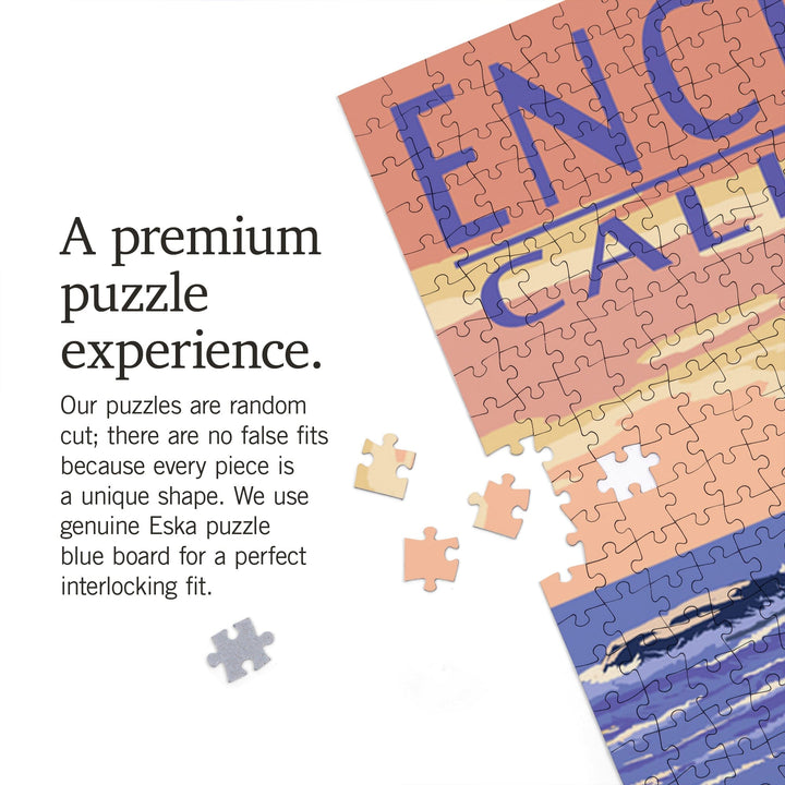 Encinitas, California, Woody on Beach, Jigsaw Puzzle Puzzle Lantern Press 