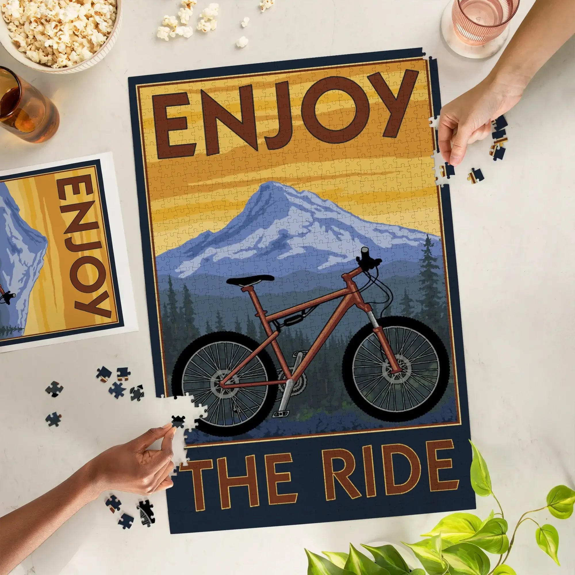 Enjoy the Ride, Mountain Bike Scene, 1000 piece jigsaw puzzle