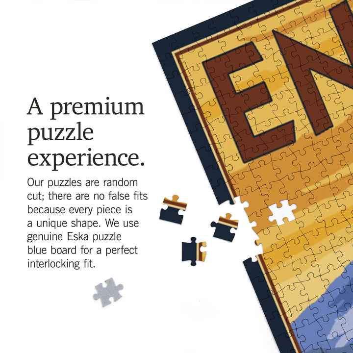 Enjoy the Ride, Mountain Bike Scene, Jigsaw Puzzle Puzzle Lantern Press 
